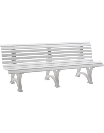 Gartenbank BORKUM 4-Sitzer Länge 2000 mm weiß Blome