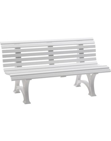 Gartenbank HELGOLAND 3-Sitzer Länge 1500 mm weiß Blome