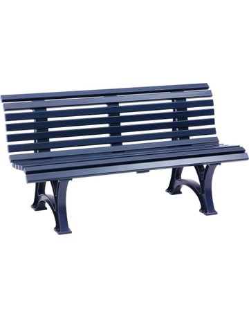 Gartenbank HELGOLAND 3-Sitzer Länge 1500 mm blau Blome