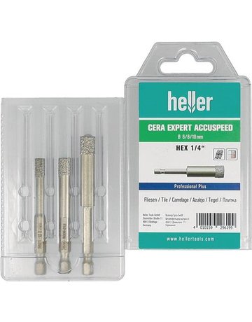 Bild Diamant-Bohrersatz CERA EXPERT Akkuspeed 6-tlg., 6/8/10mm, hex heller-0