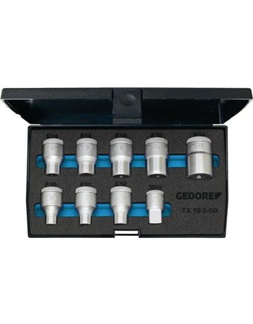 Bild Steckschlüssel-Satz 1/2"" E10 bis E24 9- teilig Gedore-0