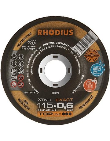Trennscheibe XTK6 EXACT 115 x 0,6mm gekr . Rhodius
