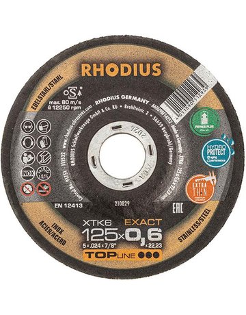 Trennscheibe XTK6 EXACT 125 x 0,6mm gekr . Rhodius