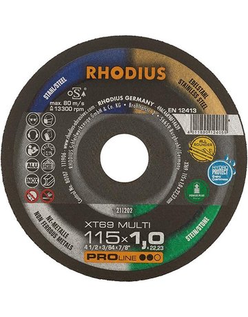 Trennscheibe XT69MULTIPRO 115 x 1,0mm ge r. Rhodius