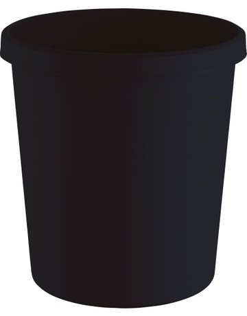 Papierkorb 18 l schwarz 331mm recycling K-Stoff - helit