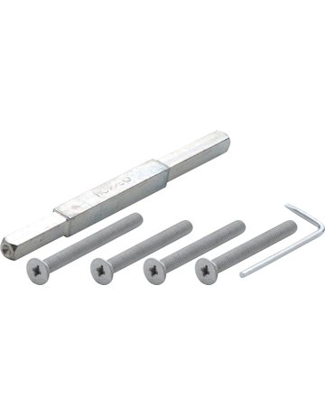 Haustür-Befestigungsset, Vierkant 10/8x 160mm, M6, TS 77- 87, Stahl - HOPPE