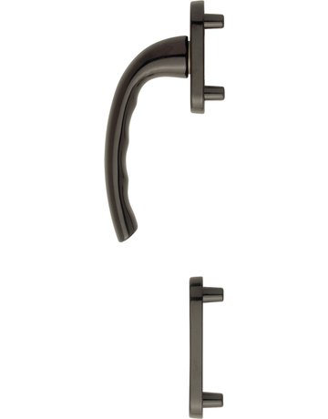 Fenstertür- Halbgarnitur, Profilzylinder gelocht, Tôkyô 0710RH/66N/66NS, Nockendurchmesser 10, Aluminium dunkelbraun seidenglänzend - HOPPE