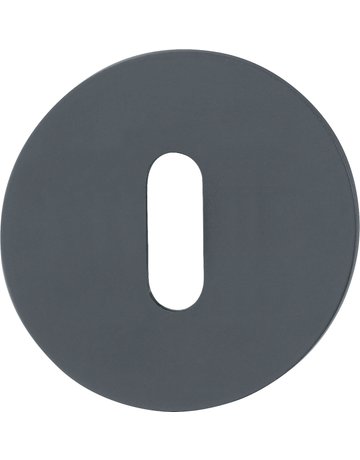 HOPPE Schlüsselrosettenpaar E849NS, außen/innen, rund, mit Stütznocken, Buntbart gelocht, 2mm, Türstärke min. 35mm, Türstärke maximal 45mm, schwarz matt