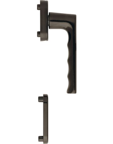 Fenstertür- Halbgarnitur, Profilzylinder gelocht, Hamburg 0700/U26/49PNS, Nockendurchmesser 10, Aluminium dunkelbraun seidenglänzend - HOPPE