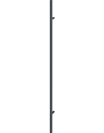HOPPE Stoßgriff E5011, BA 1.200mm, L 1.600mm, Durchmesser 30mm, verdeckt verschraubt, schwarz matt