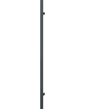 HOPPE Stoßgriff E5726, BA 1.200mm, L 1.600mm, Durchmesser 40mm, verdeckt verschraubt, schwarz matt