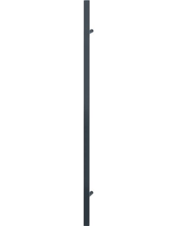 HOPPE Stoßgriff E5091, BA 1.200mm, L 1.600mm, Durchmesser 40x23mm, verdeckt verschraubt, schwarz matt