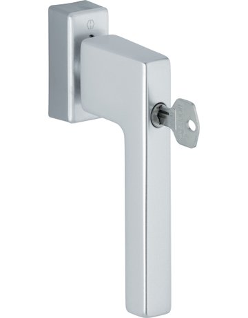 Drehkipp-Fenstergriff, abschließbar, Austin 0769S/UD9024, gleichschließend, DIN Links-Rechts, 7/32-42mm, naturfarbig - HOPPE