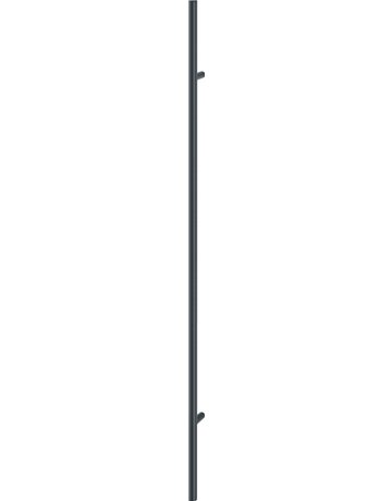HOPPE Stoßgriff E5011, BA 1.300mm, L 1.800mm, Durchmesser 30mm, verdeckt verschraubt, schwarz matt