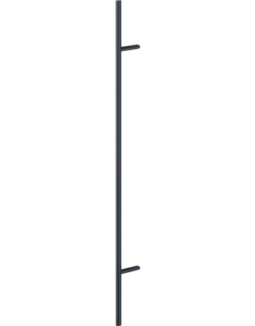 HOPPE Stoßgriff E5012, BA 1.300mm, Breite 109mm, L 1.800mm, Durchmesser 30mm, verdeckt verschraubt, schwarz matt