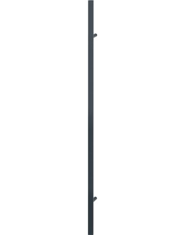 HOPPE Stoßgriff E5091, BA 1.300mm, L 1.800mm, Durchmesser 40x23mm, verdeckt verschraubt, schwarz matt