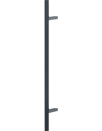 HOPPE Stoßgriff E5724, BA 1.000mm, Breite 109mm, L 1.400mm, Durchmesser 40mm, verdeckt verschraubt, schwarz matt