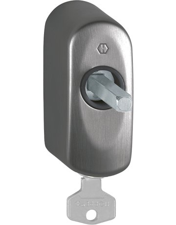 Drehkipp- Fenstergriffrosette, abschließbar, MUS950S 100NM, verdeckt verschraubt, Vierkant 7, anthrazitfarben satiniert-Resista® - HOPPE
