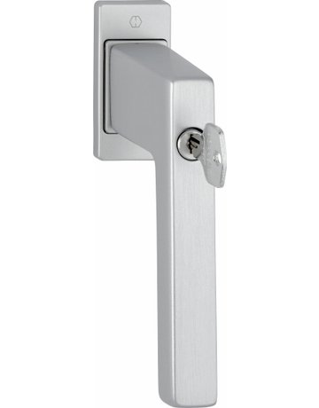 Drehkipp-Fenstergriff, abschließbar, Austin 0769S/USV919 100NM, gleichschließend, DIN Links-Rechts, 7/32-42mm, edelstahloptik matt - HOPPE