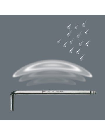 Bild Winkelschraubendreher vernickelt mit Kugelkopf 4mm Wera-5