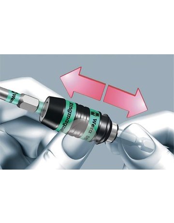 Bild Bithalter Rapidaptor 1/4" für 1/4" Bits Magnet 57mm Ringmagnet Wera-5