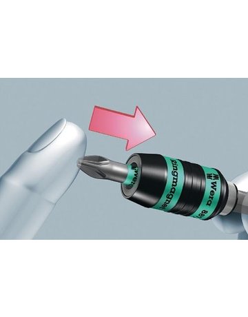 Bild Bithalter Rapidaptor 1/4" für 1/4" Bits Magnet 57mm Ringmagnet Wera-6