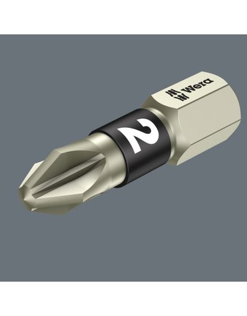 Bild Bit 1/4" DIN3126 C6,3 PZ2 x 25 mm rostf. - Wera-2