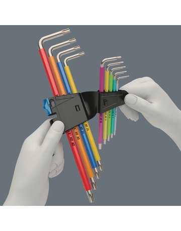Bild Winkelschraubendreher- Satz lang 9-tlg. T8-T40 Edelstahl Color W - Wera-7