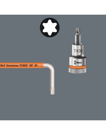 Bild Winkelschraubendreher- Satz lang 9-tlg. T8-T40 Edelstahl Color W - Wera-6