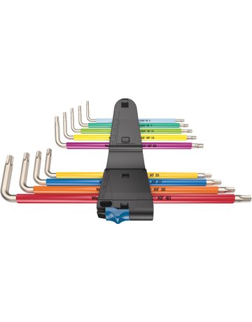 Bild Winkelschraubendreher- Satz lang 9-tlg. T8-T40 Edelstahl Color W - Wera-1