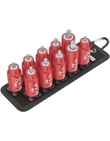 Bild Schraubendreher-Einsatz- Garnitur 3/8"" VDE T20-45 und I-6kt. 4-8 mm - Wera-0