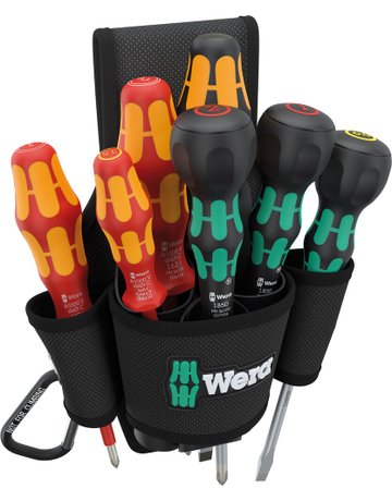 Bild Schraubendreher-Satz 8-teilig Ball-Grip und VDE in Gürteltasche Wera-0