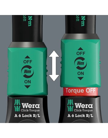 Bild Drehmomentschlüssel Click-Torque Lock A6 R/L 2,5-25 Nm 1/4"" Bitaufnahme - Wera-3