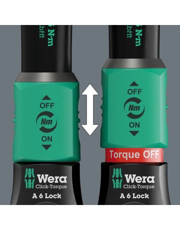 Bild Drehmomentschlüssel Click-Torque Lock A6 2,5-25Nm 1/4"" Bitaufnahme Wera-2