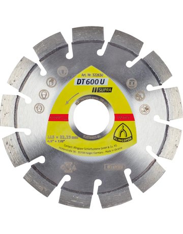 Diamanttrennscheibe DT/SUPRA/DT600U/S/11 5X2,4 X22,23/13K/9 KLINGSPOR