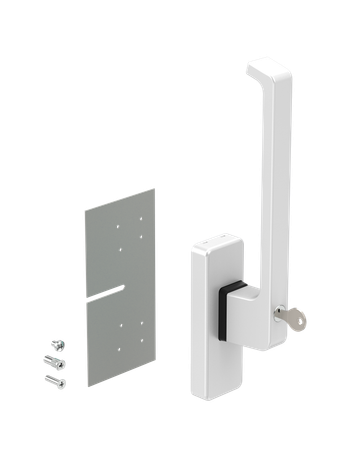 966 Dirigent Drehgriff mit Z. weiß links mit Aussperrschutz, abschließbar - GU