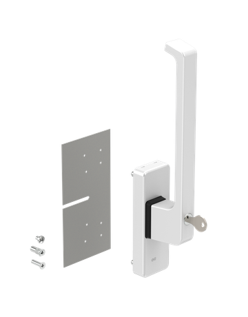 966 Dirigent Drehgriff mit Z. weiß rechts mit Aussperrschutz, abschließbar - GU