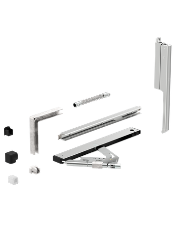 F200 Grundkarton weiß mit Handhebel + ohne Flügelstütze - GU