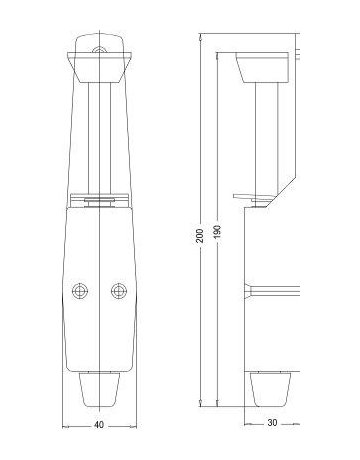 Bild Tür-Feststeller silberfarbig lackiert 30 mm Hub 90-2 - Fridavo-1