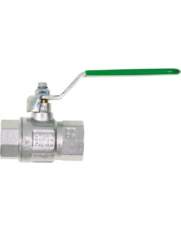 Trinkwasserkugelhahn DIN-DVGW, MS vernickelt, Hebelgriff, IG/IG, G 1/2"", PN50, - GEKA
