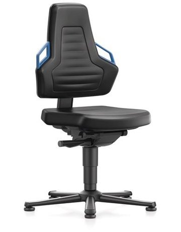 Bild Bimos Arbeitsstuhl Nexxit 1 Griff blau Sitzhöhe 450-600 mm Kunststoff schwarz,mit Glei-0