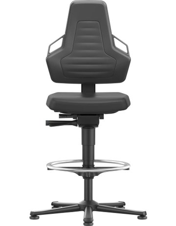 Bimos Arbeitsstuhl Nexxit 3 Griff grau Sitzhöhe 570-820 mm Stoff schwarz,Fußring