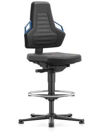 Bild Bimos Arbeitsstuhl Nexxit 3 Griff blau Sitzhöhe 570-820 mm Supertec schwarz,Fußr-0
