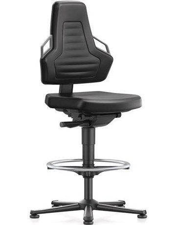 Bild Bimos Arbeitsstuhl Nexxit 3 Griff grau Sitzhöhe 570-820 mm Supertec schwarz,Fußr-0