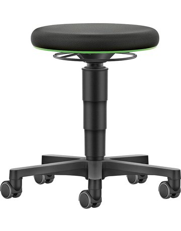Drehhocker Stoffsitz Sitzhöhe 450 - 650 mm mit Rollen - BIMOS