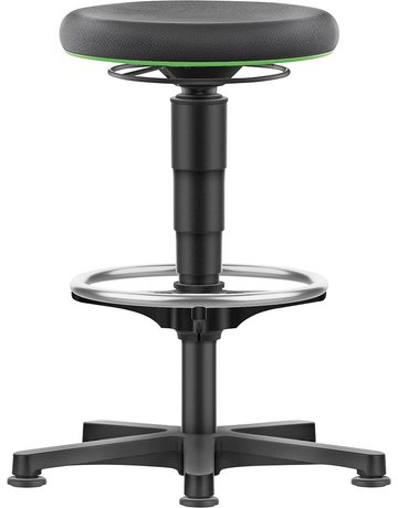 Drehhocker Supertect Sitzhöhe 530 - 750 mm mit Gleiter und Fußring - BIMOS
