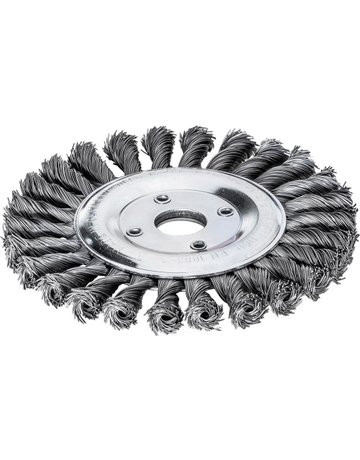 Rundbürste Stahldraht 178x14mm, gezopft 0,5mm Lessmann