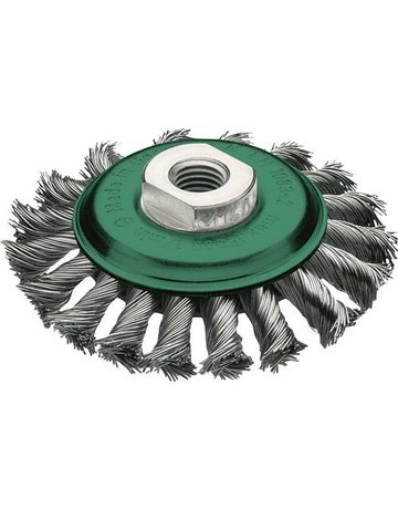 Bild Kegelbürste Edelstahl 115x12mm gezopft 0 ,5mm Lessmann-0