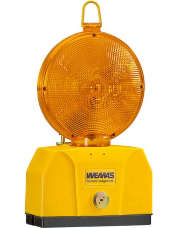 TL-Warnleuchte 2000/180, gelb 2, Gehäuse gelb, mit Halter - WEMAS