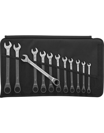 Ratschenschlüssel-Satz gerade 8-19mm 12- teilig in Rolltasche Stahlwille